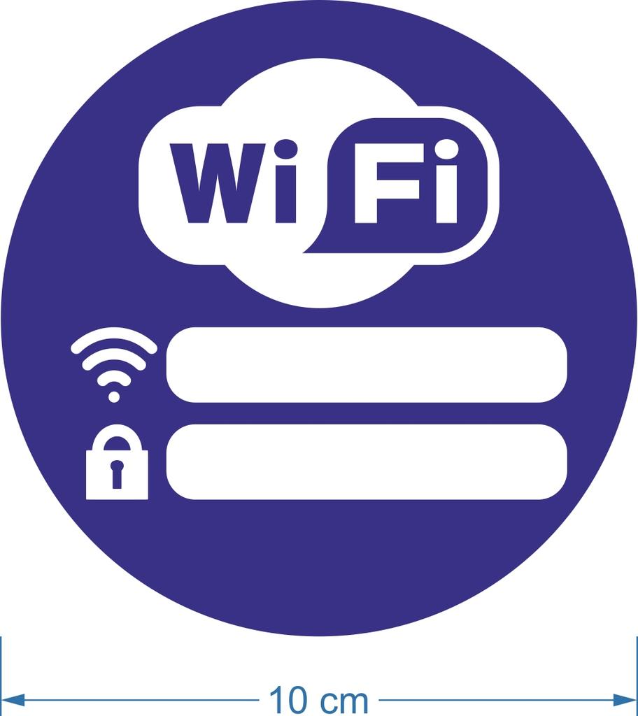 Information Sticker - Free Wifi Blue 20