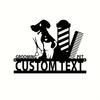Personalized Pet Grooming Salon Metal Sign, Vintage Wall Decor for Shop