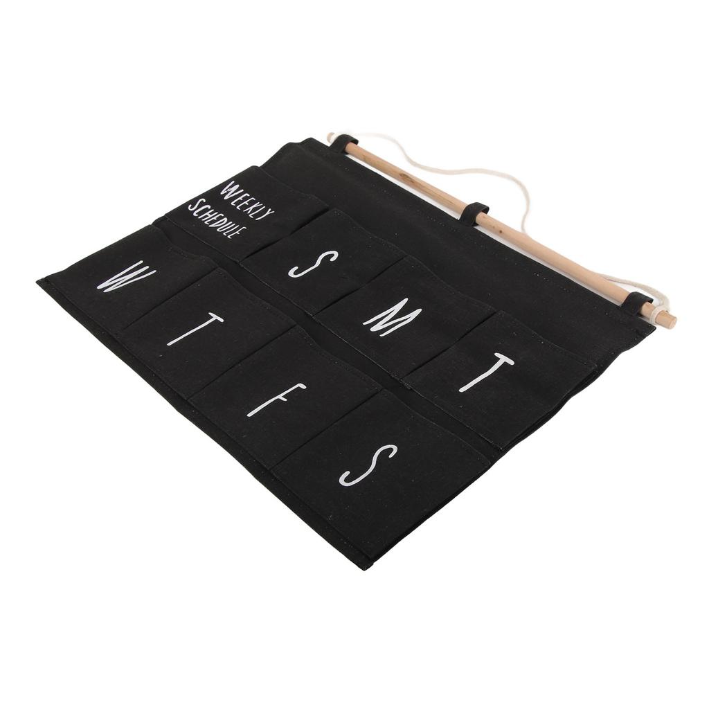 Wall Hanging Storage Bag with 8 Pockets Weekly Schedule Over The Door Hanging Storage Bags for