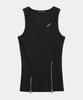 ETRE AU SOMMET Unbal Panel Open Zipper Point Sleeve (Black)