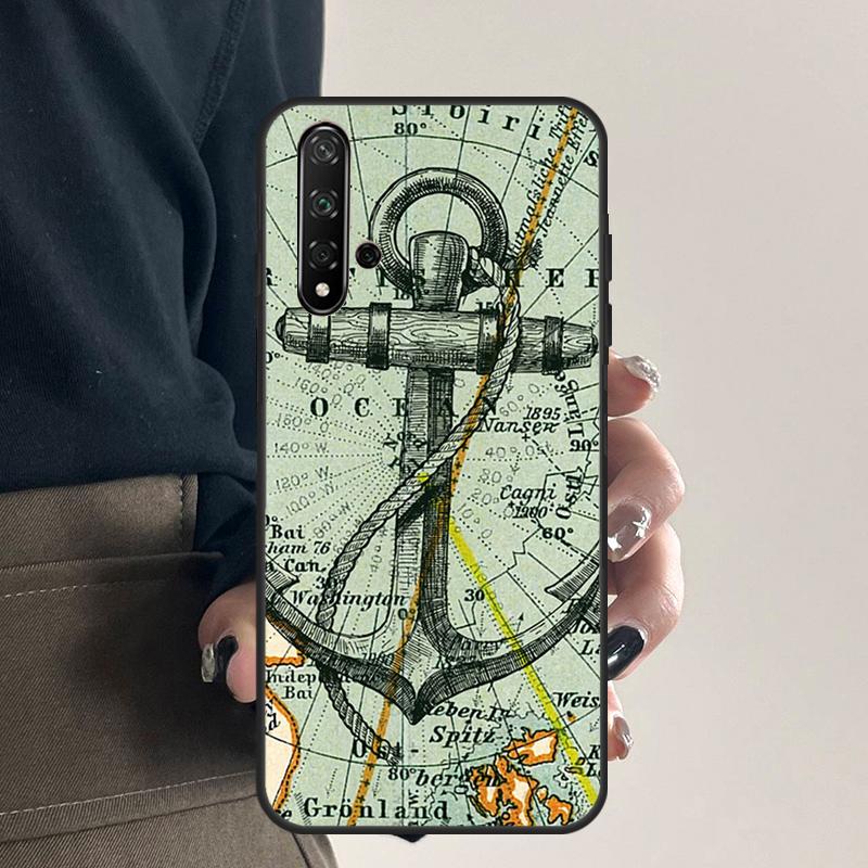 Anchor Sea Beach For Huawei Nova 9 10 SE 5T 12s 12i 11i Y91 Y90 Y60 Y70 Y72 Y61 P20 P40 P30 Lite P60 Pro Case