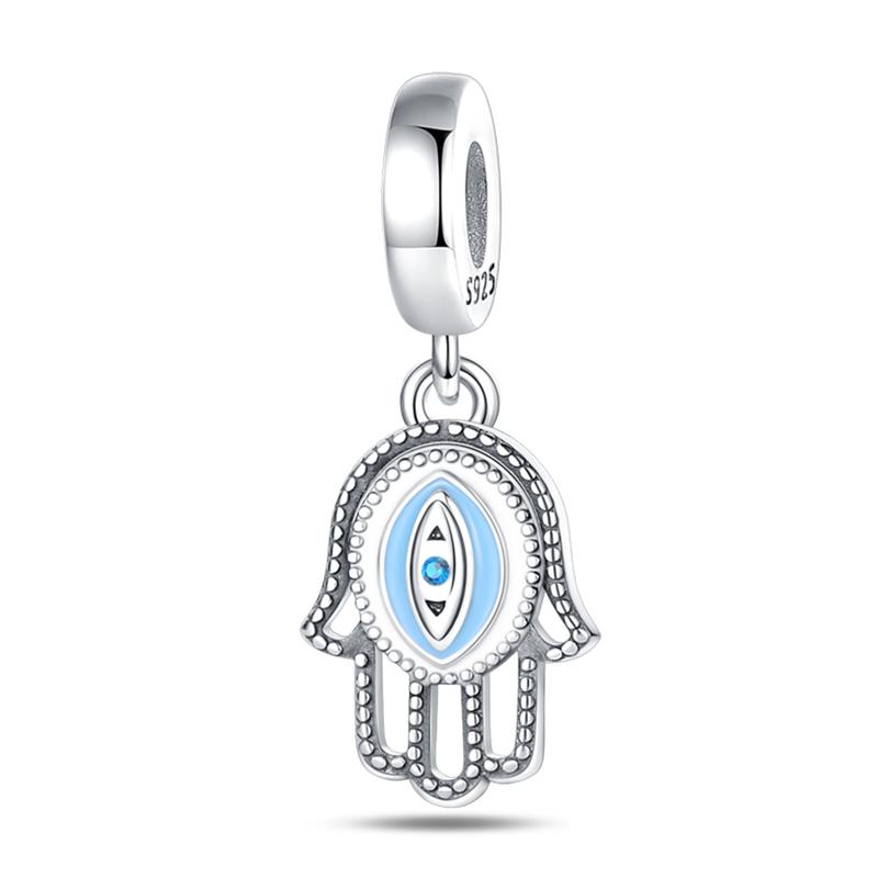 100% Rame Zircone Scintillante Occhio del Diavolo Occhio di Horus Auguri Migliori Portafortuna Perline Adatte a Braccialetti da 3 mm Gioielli Fai da Te