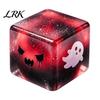 Festive Table Decorations for Halloween Ghost Squeeze Cube, Glitter Slow Rising Fidget Toy, Rebound Pinch Toys Soft Decompression Sensory Toy Anxiety