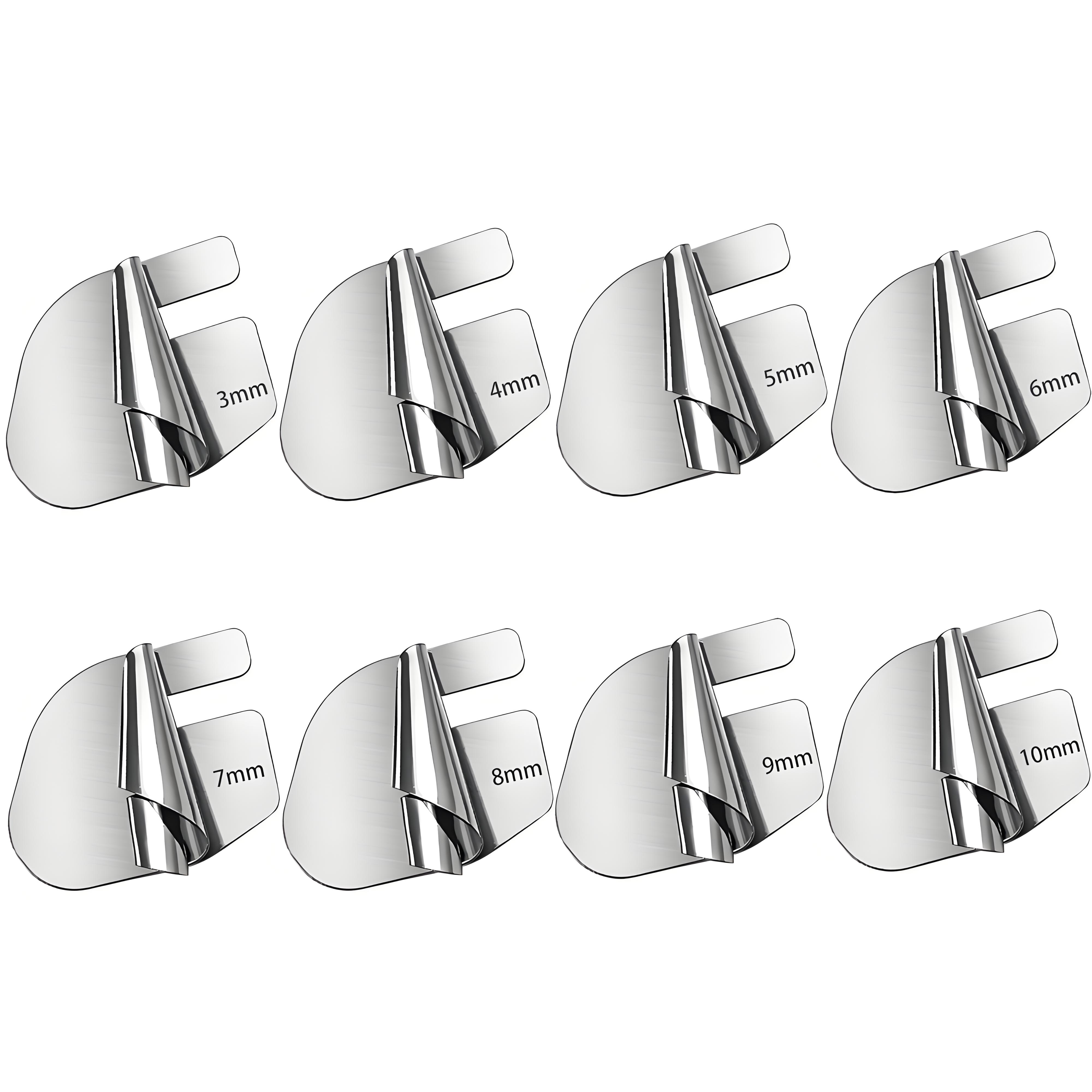 

8Pcs/set Sewing Rolled Hemmer Foot 3-10mm Wide Rolled Hem Pressure Foot Sewing Machine Home Industrial Curved Scroll Hemmer Foot