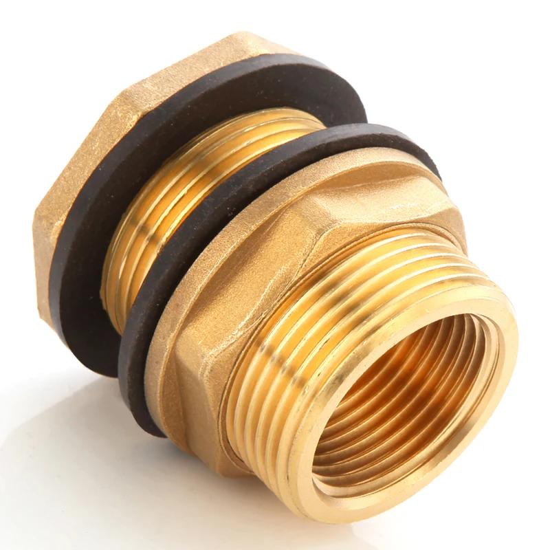 Vollkupfer Verdickter Wassertankanschluss 1/2" -2" Wasserturm Wassereimer Innen- und Außengewinde Ablauf Schnittstelle Hardware