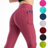 Women's Butt Lift Leggings High Waisted Tummy Control Workout Yoga Pants with Pockets Textured Scrunch Booty Lifting Tights