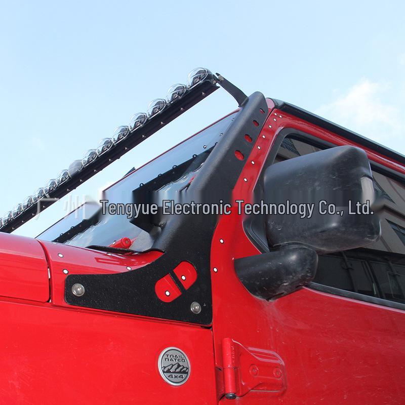 In-Stock 52/50-Inch Metal Light Bracket for JL Wrangler Windshield A-Pillar Roof