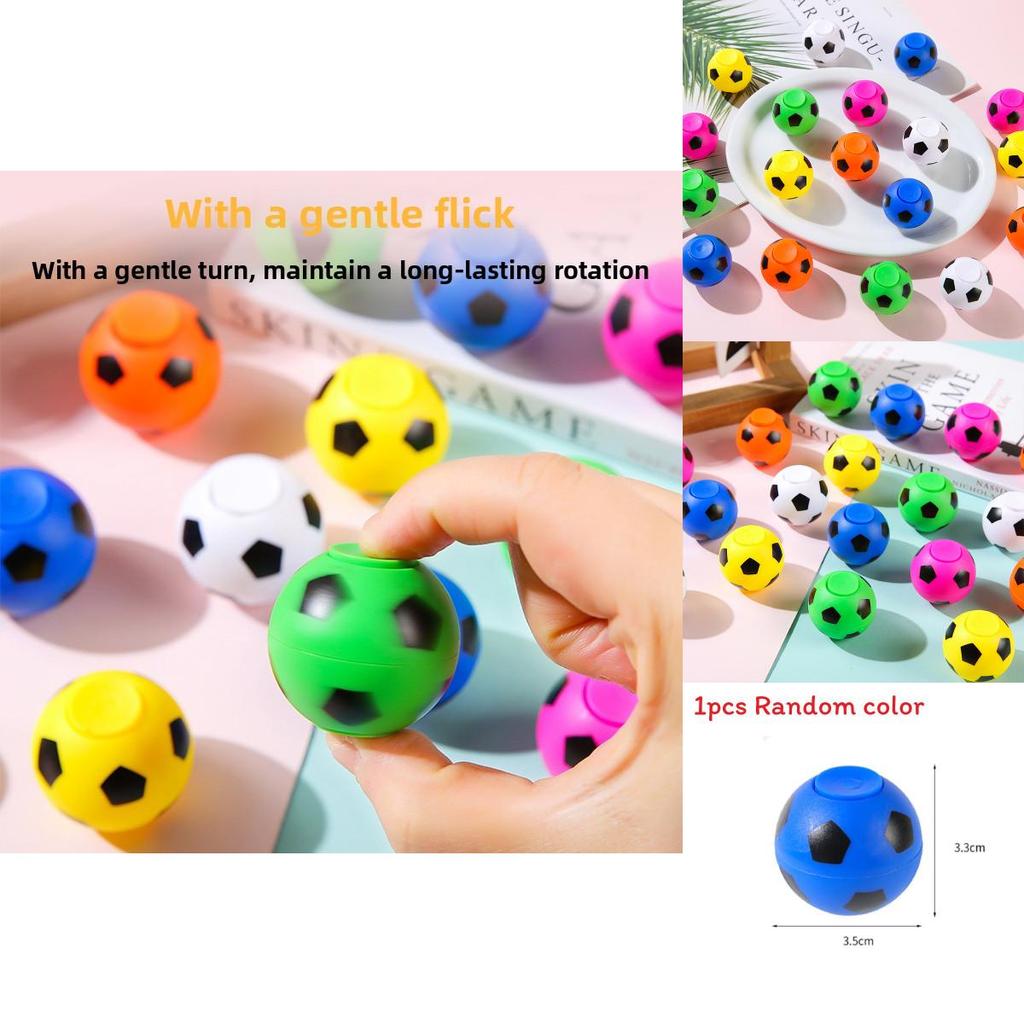 Creative Multi-color Soccer Shaped Plastic Gyro Children Toy For Young Children