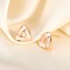 Seiko Fritillary Triangle Earrings Raw Simple Versatile Exquisite Small Fresh Earrings Shells