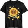Sunflower Butterfly Design T-shirt