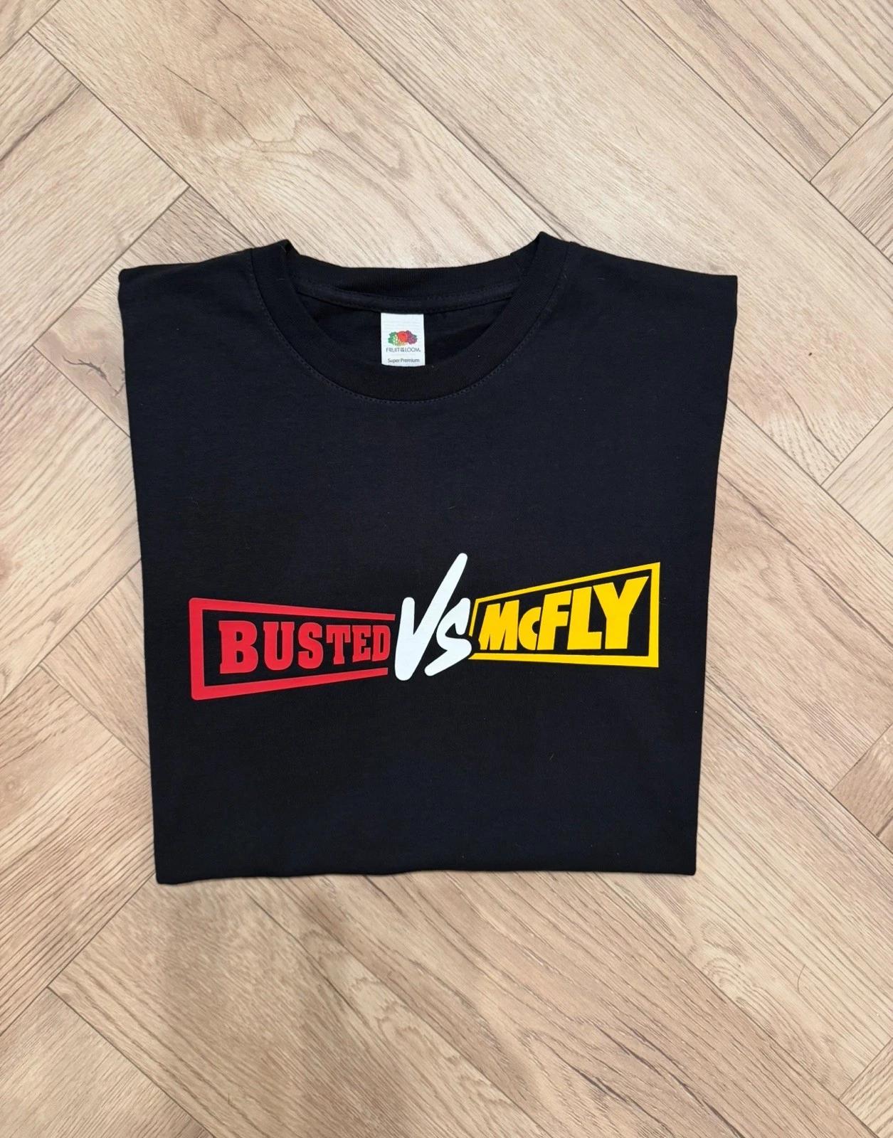Busted vs McFly T-Shirt, Busted &McFly Tee for Fans | Unisex Oversize fit M