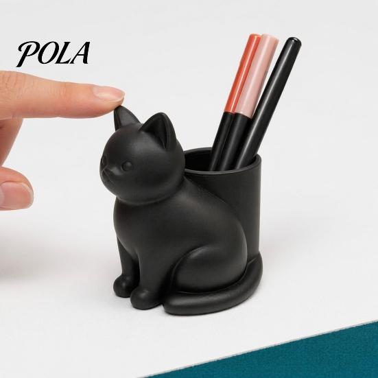 Pudełko na długopisy z kotkiem, 3D drukowany kubek na ołówki z kotkiem, Wielofunkcyjna miękka dekoracja, Akcesorium biurkowe, Organizer na biurko do makijażu