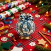 Fabric Christmas Ornament Craft Set, 1 Set for Patchwork Making without Needle and Thread, with Ribbon and Hanging Loop