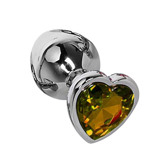 Love Heart Rhinestone Stainless Steel Anal Plug Prostate Massage Adults Sex Toy