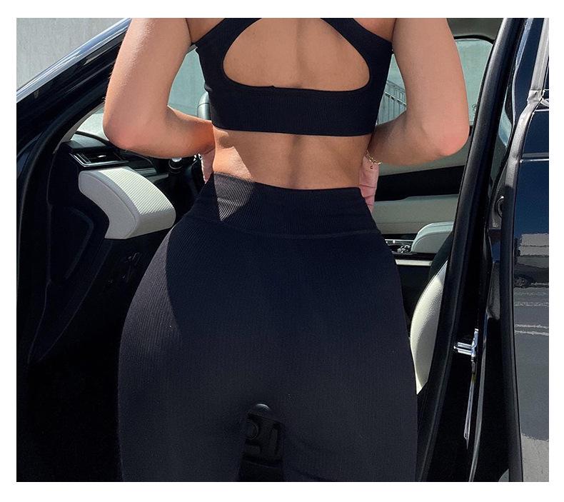 High-Waist Seamless Crossover Tummy Control Yoga Pants - Quick-Dry, Skin-Friendly, High Elasticity Fitness Wear
