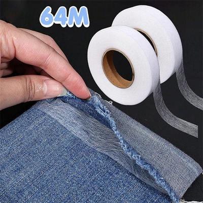 64 Meters White Double Sided Interlining Sewing Accessory Adhesive Tape Cloth Apparel Fusible Interlining DIY Accessories Patchwork