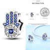 Standard Copper Craft Rotate Devil'S Eye Charms Fit Authentic Bracelet Blue Fatima Hand Palm Spacer Charms Handmade Jewelry Gift