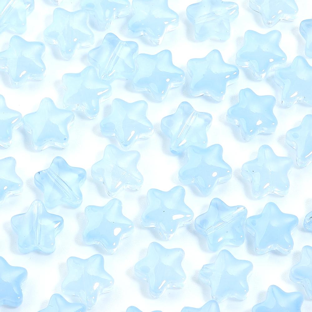 50pcs/lot 8mm Colored Star Lampwork Glass Beads For Jewelry Making Loose Spacer Charm Beads DIY Bracelet Necklace Accessories