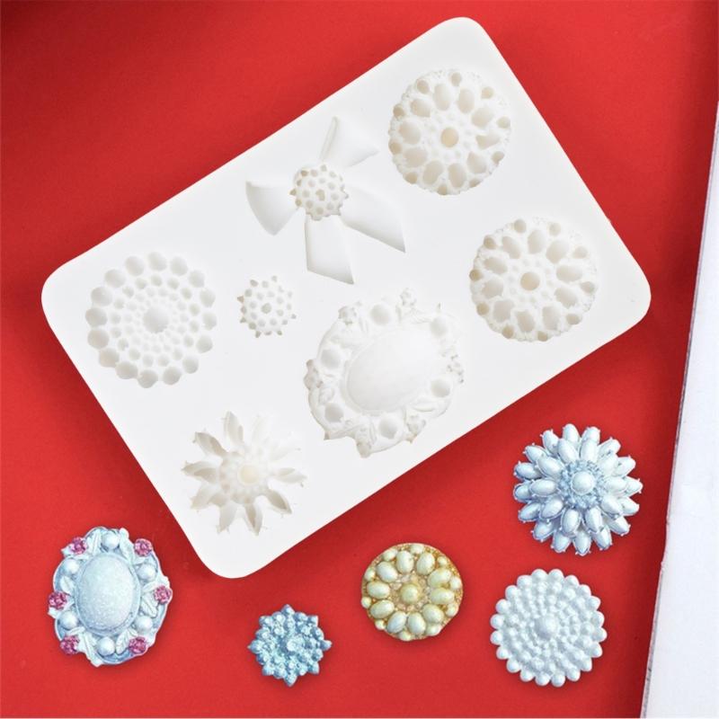 3D Jewelry Shape Silicone Rubber Flexible Food Safe Mould Clay Resin Ceramics Candy Fondant Candy Chocolate Soap Mould