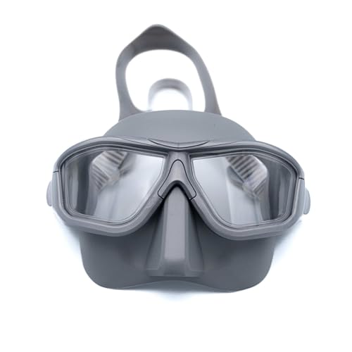 UMMY Streamline Freediving Mask for Freediving, Skin Diving, Snorkeling, and Skin Diving (Matte Silver)