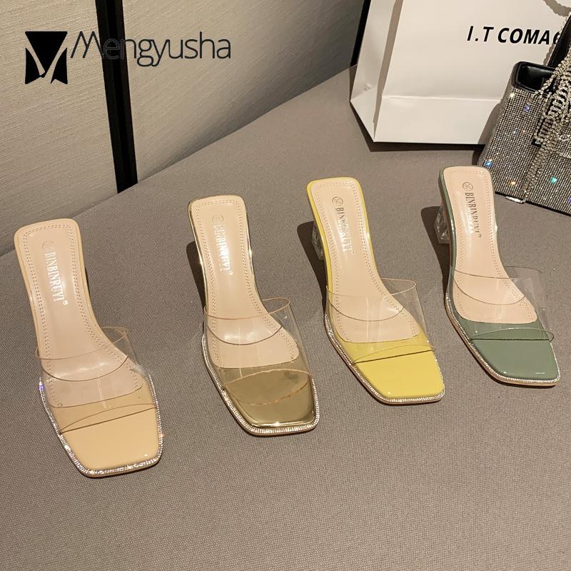 Прозрачные босоножки на высоком каблуке для женщин — фото 4