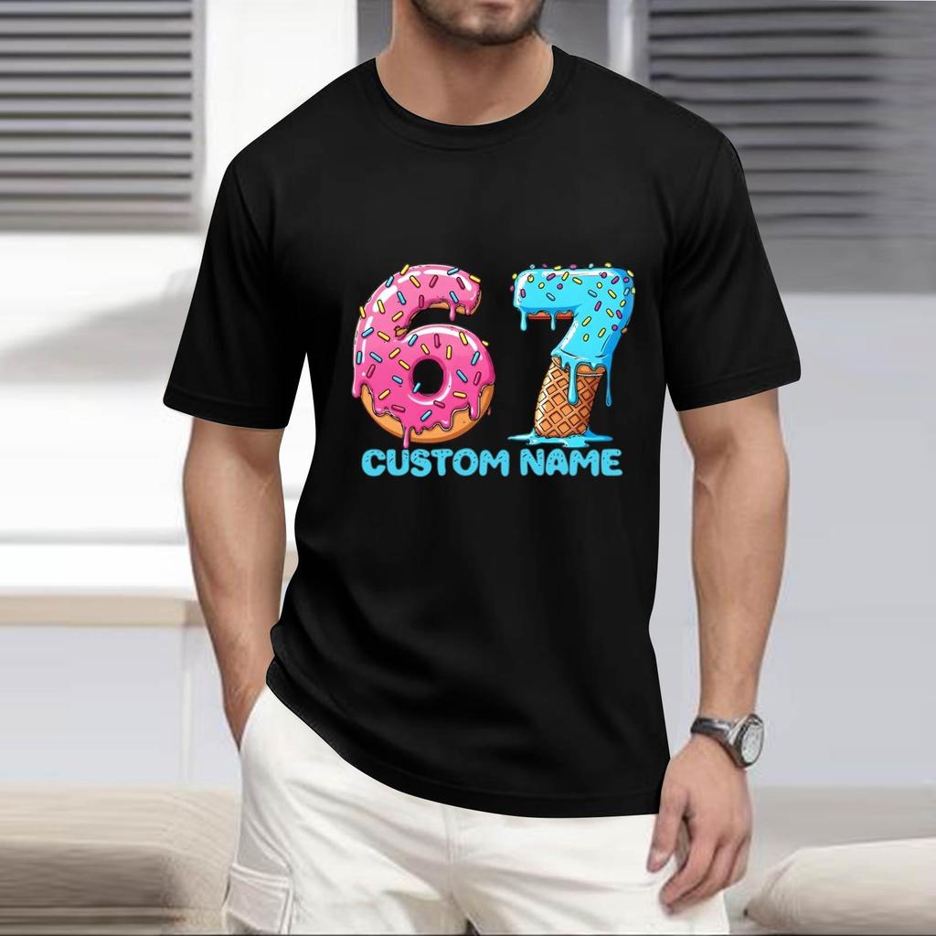 Men'S Fashionable T-Shirt, Street Casual Short Sleeved Clothing