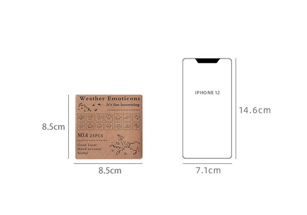 Joyful Expressions Weather-Themed Beech Wood Rubber Hand Stamps for Kids