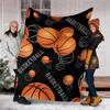 Basketball Theme Printed Blanket - Perfect for Couch, Bed, Travel & Outdoor Use | Machine Washable, Cozy & Durable.