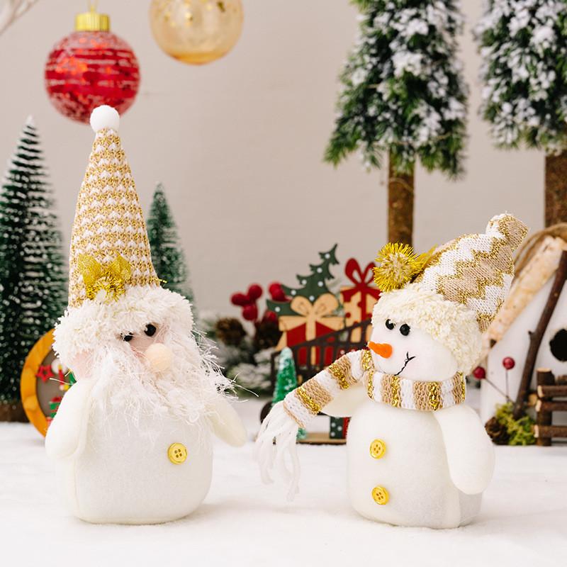 Snowman White Festive Plush Toy Charming Gnome Doll Versatile Christmas Piece Decoration