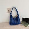 Underarm Bag Women's Large Capacity Plaid Tote Bag Commuter Shoulder Bag