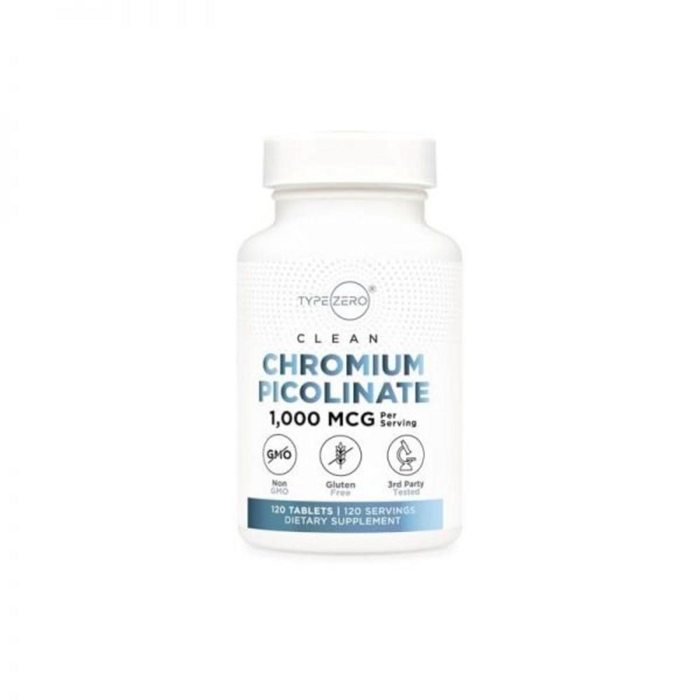 Type Zero Clean Chrome Picolinate (1000 Micrograms) 120 Tablets Gluten Free 1000 Tablets