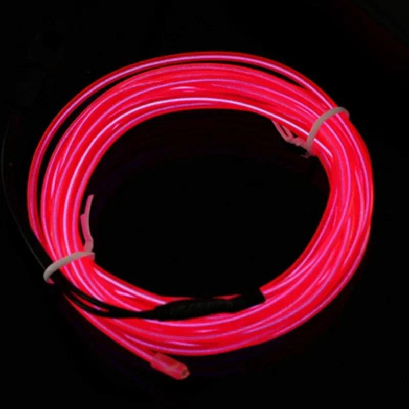 1M/2M/3M/4M/5M Multicolor LED Atmosphere Car Interior Flexible Neon LED Decorative Light EL Wiring Neon Strip For Auto DIY Party