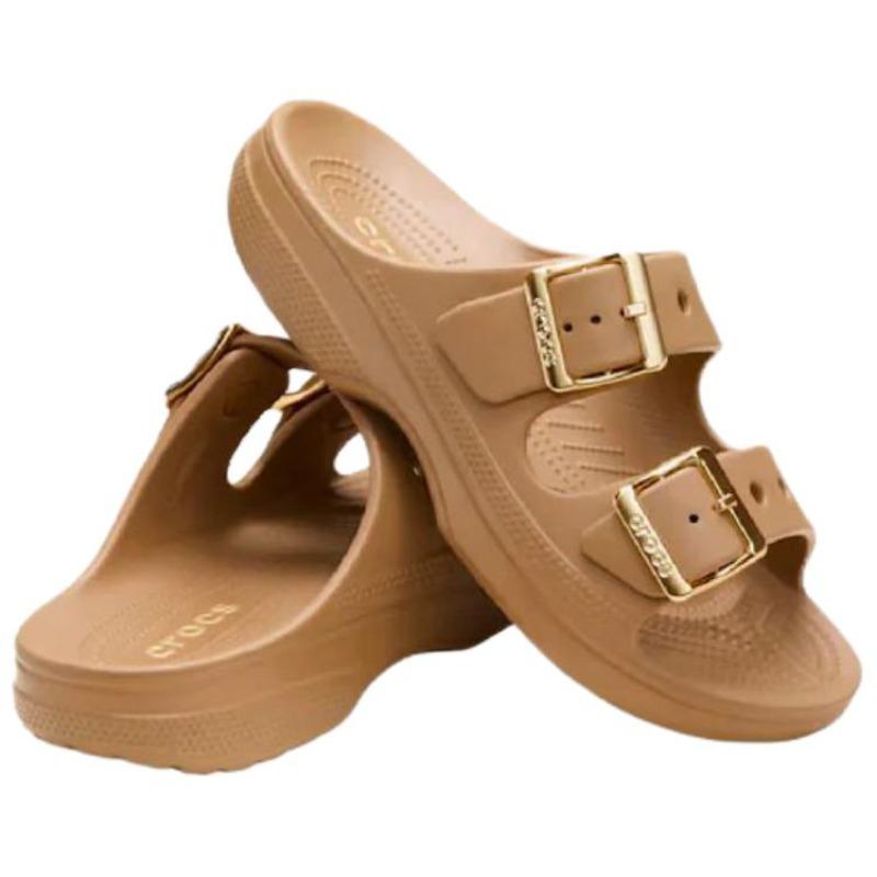 Crocs Saturday Outdoor Breathable Fashion Comfort Anti-rub Single Strap Slides Women Brown 213316-2EY