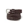 30mm Braided Western Leather Belt (Brown)