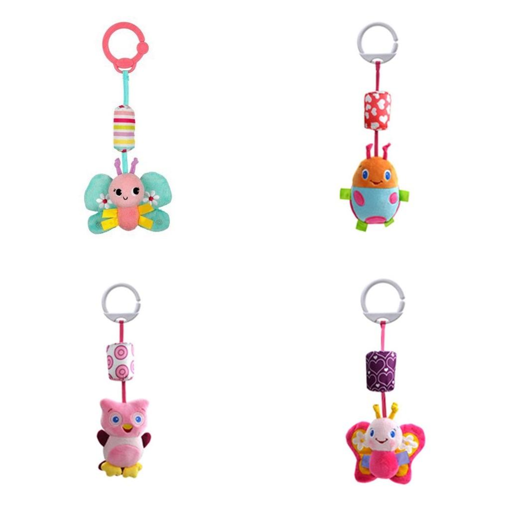 Adorable Animal Handbells Musical Developmental Toy For Kids Soft Plush Rattle