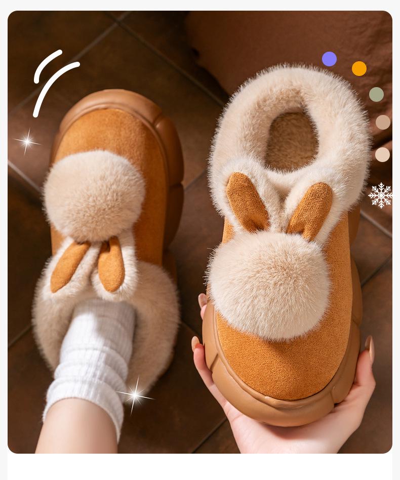 Women's Warm Fleece-Lined Non-Slip Postpartum Slippers for Autumn/Winter 2025