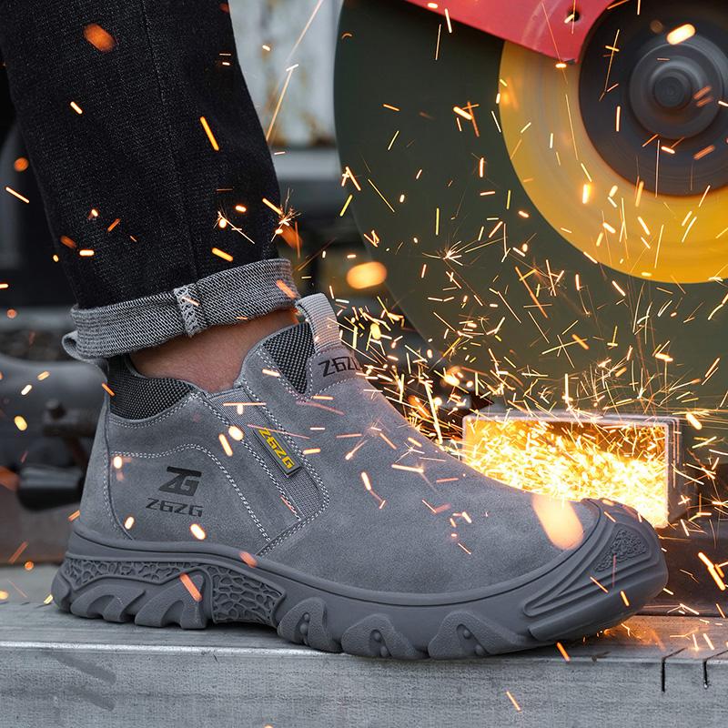 Quality Safety Shoes Men Puncture-Proof Indestructible shoes Work Sneakers Protection Shoes Security Anti scalding Welding shoes