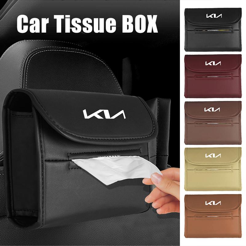 Car Tissue Box Car Seat Back Tissue Hanging Storage Bag For KIA Sportage Ceed Sorento Cerato Optima Picanto Rio Soul K5 K3 K2 K4 BV3