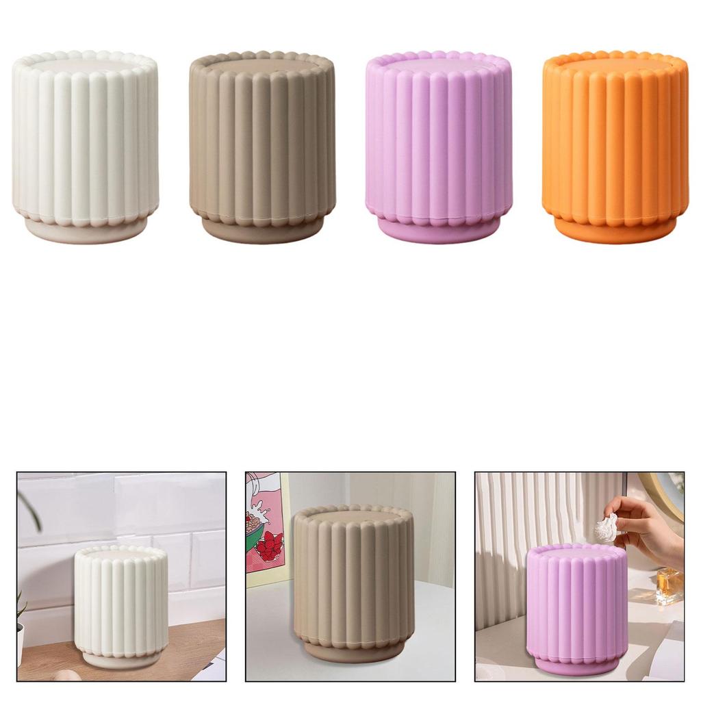 Small Press Top Desktop Trash Can Accessories Tabletop Garbage Can