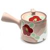 Hasami ware by Yamashita with a glazed camellia and floral approximately 450ml teapot, hand-painted Touen, pattern,
