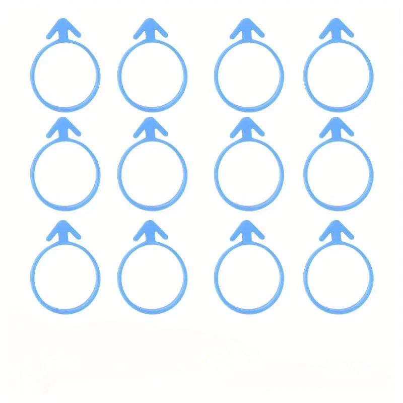 

12 шт. Набор колец для кондитерского мешка с силиконовым покрытием, декорированный мешок, силиконовая фиксация, запечатывание, связывание, веревка, аксессуары для выпечки