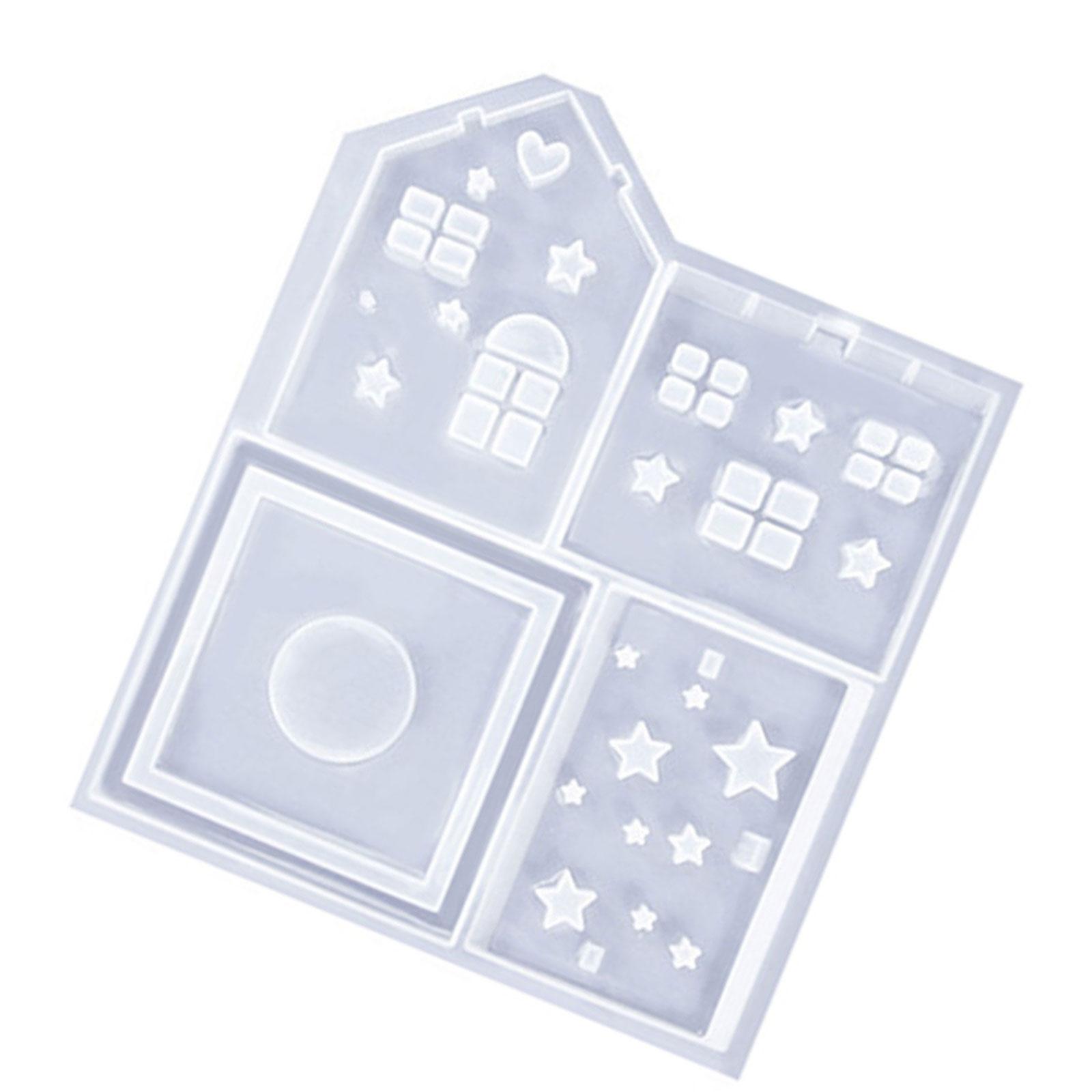 

Прочный силиконовый набор форм для рождественского домика, портативный аксессуар для принадлежностей для рукоделия, устойчив к высоким температурам, легко извлекается из формы 1