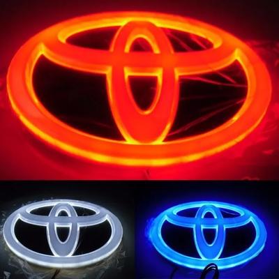 1PC 4D 16cm Car Front Grille Trunk Logo LED Light Retrofit for Land Cruiser Prado RAV4 Highlander Camry Accessories