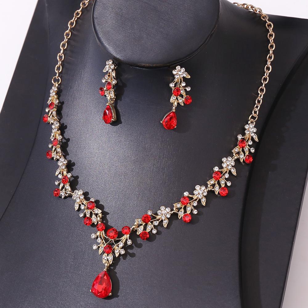 Luxury Flower Choker Necklace Set Vintage Necklace Set New Necklace Earrings Set  Women