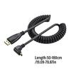 Telescopic HDTV Port 1.4 Coiled Cable Straight Head/Left/Right/Up/Down Bend Male to Male Adapter Cord for Display