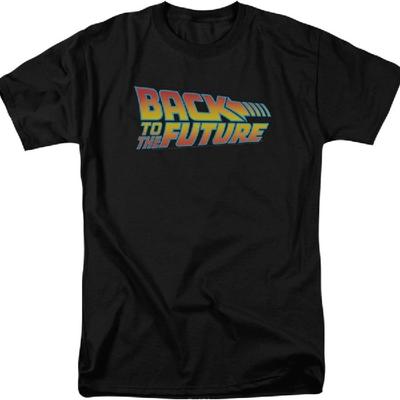 Back To The Future Classic Logo Black T-Shirt