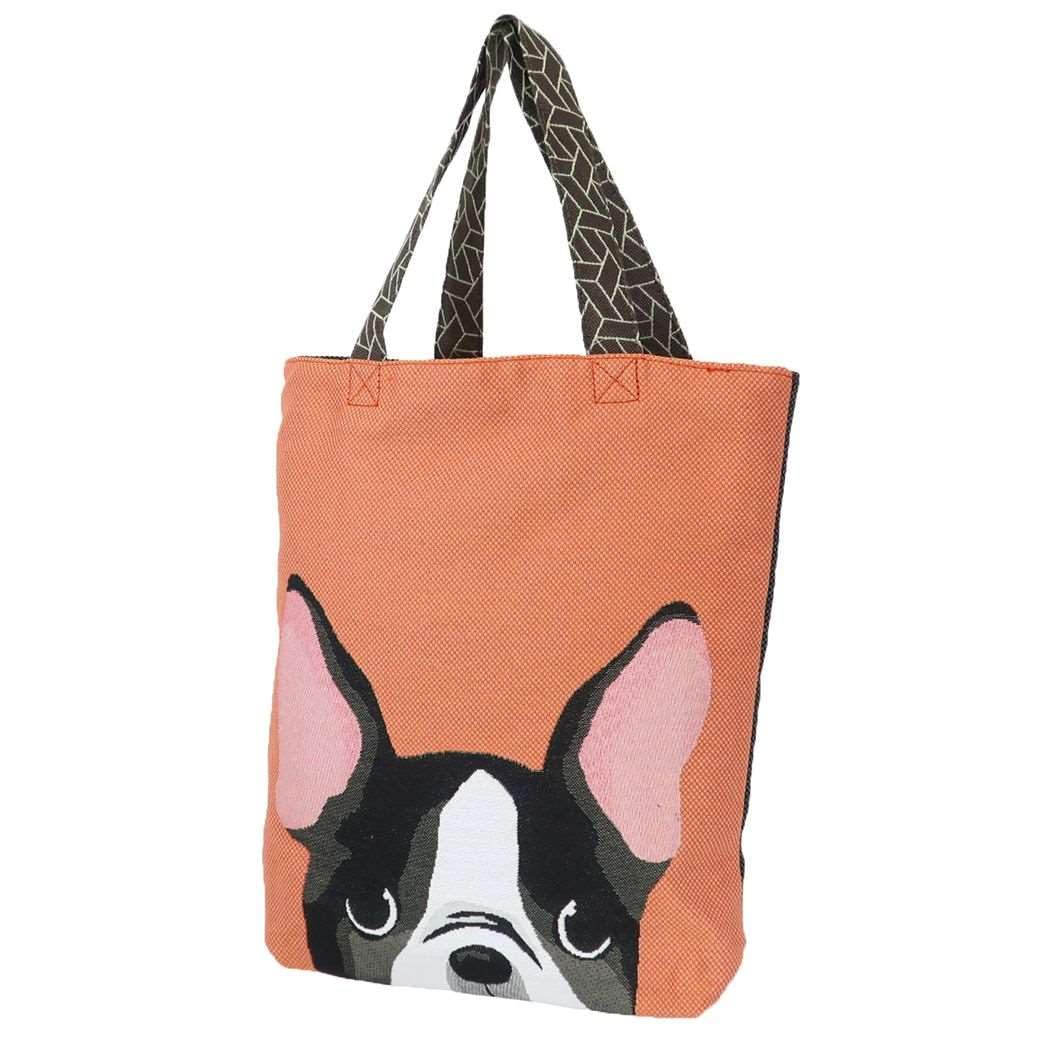 

Marushin Tote Bag with Accessory Wonderful Peace Love Eyes French Bulldog and Cat Large A4 0765002400 Case, Design, Cute, Women s, Capacity, Gusseted,