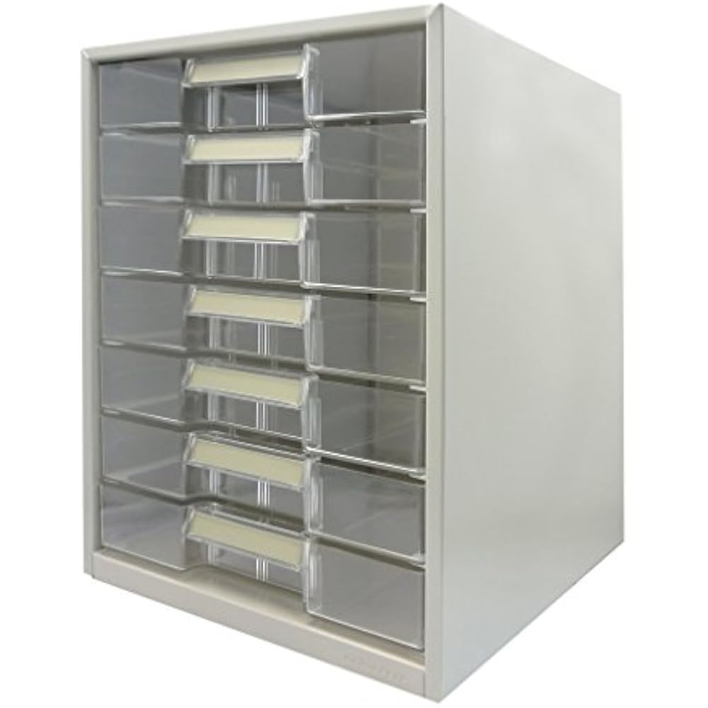 Kokuyo LC-G7M Letter Case, Clear Drawers, A4, 7 Tiers