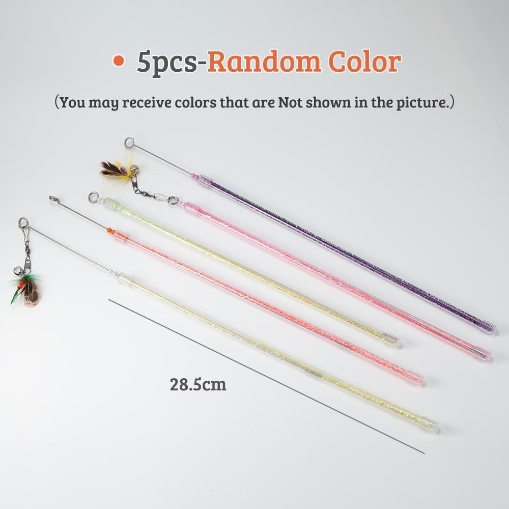 

Random Color Short Wand Teasing Cat Stick Cat Toy Interactive Pet Toy