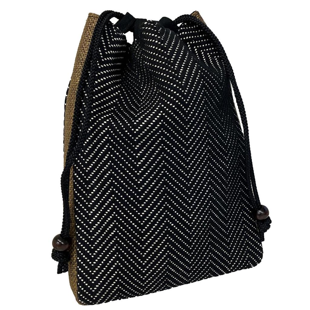 Kimono Herringbone Shingen Bag for with Small Item Drawstring Made in for Shingen Day [Kyoto Yuzen] Men, Gusset, Case, Bag, Japan, Jinbei, Yukata,